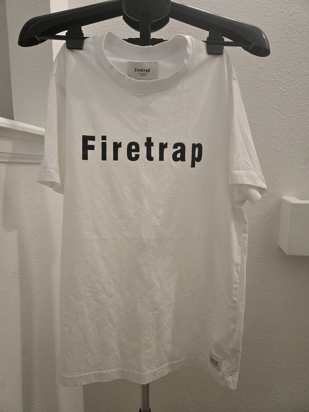 Firetrap (UK Brand) Men’s White Logo T‑Shirt Size M